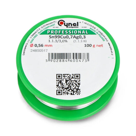 Solder Cynel LC99 100g/0,56mm - lead-free