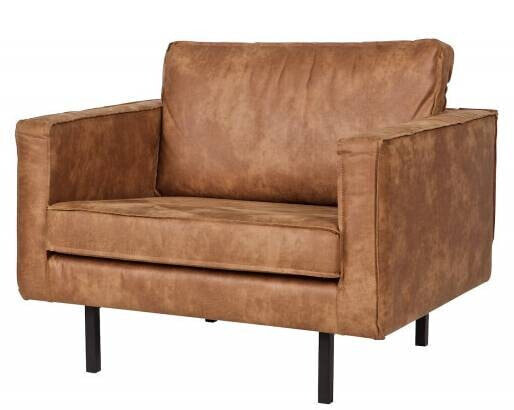 RODEO - Fauteuil vintage en cuir cognac