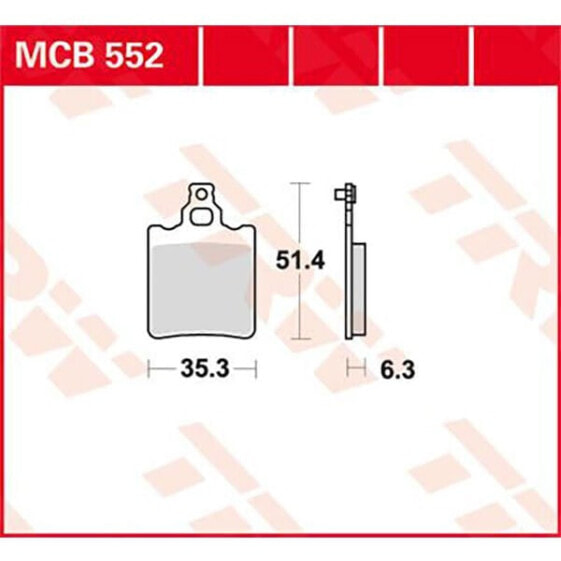 TRW Allround Organic Standard Aprilia Climber 280 R 94 Rear Brake Pads