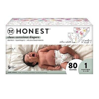 The Honest Company Clean Conscious Disposable Diapers Tutu Cute & Rose Blossom