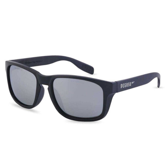 PEGASO Bulldog Silver Mirrored Polarized Sunglasses