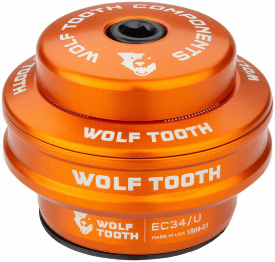 Велосипедный верхний шток Wolf Tooth Premium Headset - EC34/28.6, 16 мм, оранжевый
