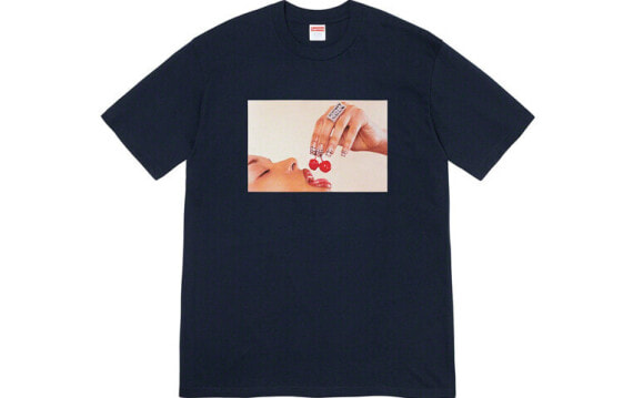 Supreme SS20 Week 1 Cherries Tee 樱桃短袖T恤 男女同款 海军蓝 送礼推荐 / Футболка Supreme SS20 Week 1 Cherries Tee T SUP-SS20-281