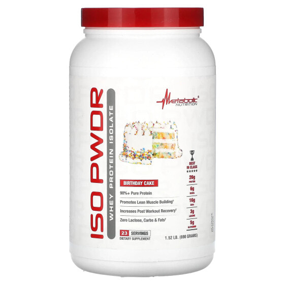 ISOpwdr, Whey Protein Isolate, Birthday Cake, 1.52 lbs (690 g)