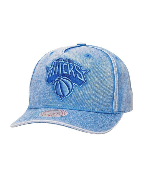 Men's Blue New York Knicks Washed Out Tonal Logo Snapback Hat