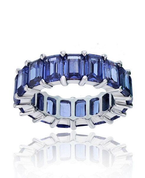 Кольцо Macy's Emerald Cut Purple Eternity Band.