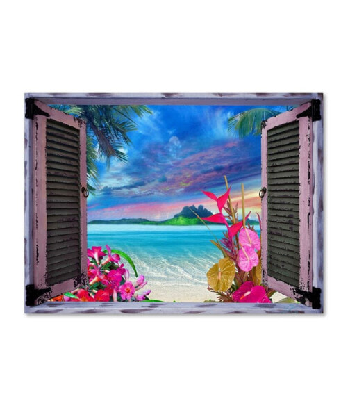 Картина канвасная 'Тропический вид на рай VII' Trademark Global Leo Kelly - 24" x 32"