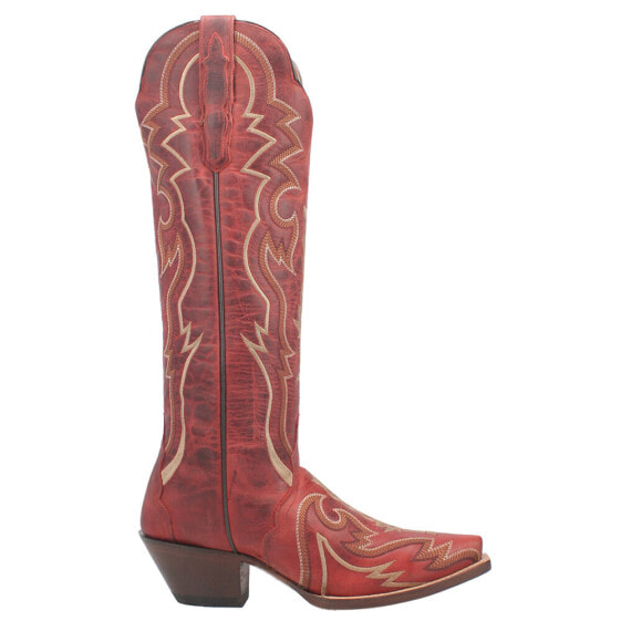 Dan Post Boots Silvie Leather Snip Toe Cowboy Womens Red Casual Boots DP4274