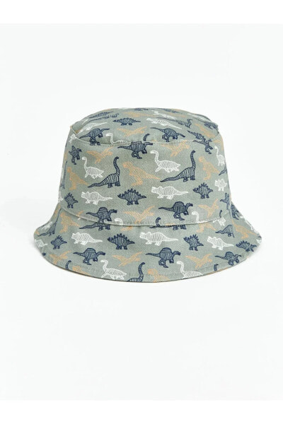LCW ECO Pamuklu Dinozor Baskılı Erkek Çocuk Bucket Şapka