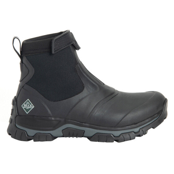 Muck Boot Apex Mid Zip Pull On Mens Black Casual Boots AXMZ-000