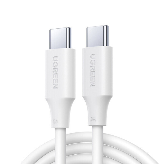 Kabel przewód USB-C PD QC 100W 5A 480Mb/s 0.5m biały