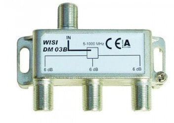 WISI DM 03 B - Cable splitter - 5 - 1000 MHz - Silver,White - F - 400 mm - 150 mm