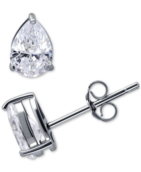 Cubic Zirconia Pear Solitaire Stud Earrings, Created for Macy's