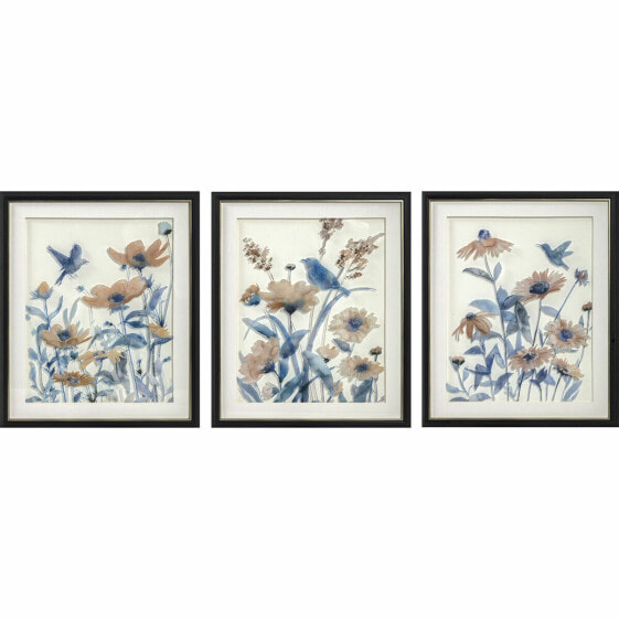 Картина сабби-шик "Цветы" DKD Home Decor 50 x 2 x 60 см (3 шт)