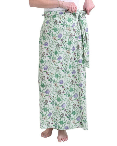 Юбка Pomegranate Mila Floral Emerald Wrap Women's 100% Cotton