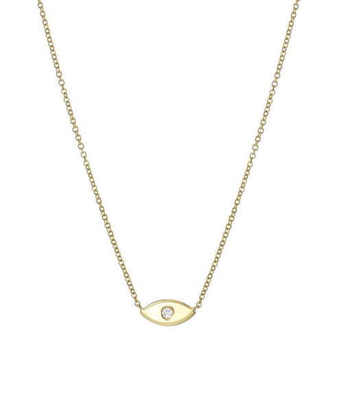 Zoe Lev diamond 14K Gold Evil Eye Necklace