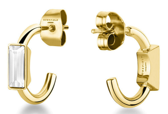 Semicircular gold-plated earrings TOCCOMBO JTHBG-J421