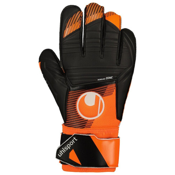 Вратарские перчатки Uhlsport Soft Resist+ - флуоресцентно-оранжевые, черные и белые