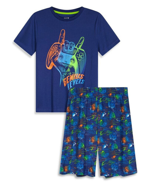 Boys Soft Jersey Fabric Shorts Pajama Set, 2 Piece