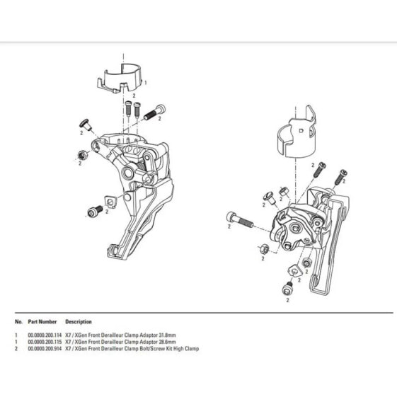 SRAM X7/Xgen Front Derailleur Clamp Adaptor