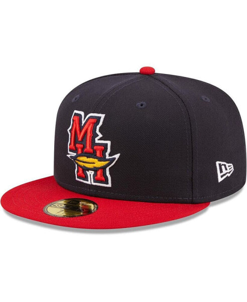 Men's Navy Toledo Mud Hens Authentic Collection 59FIFTY Fitted Hat