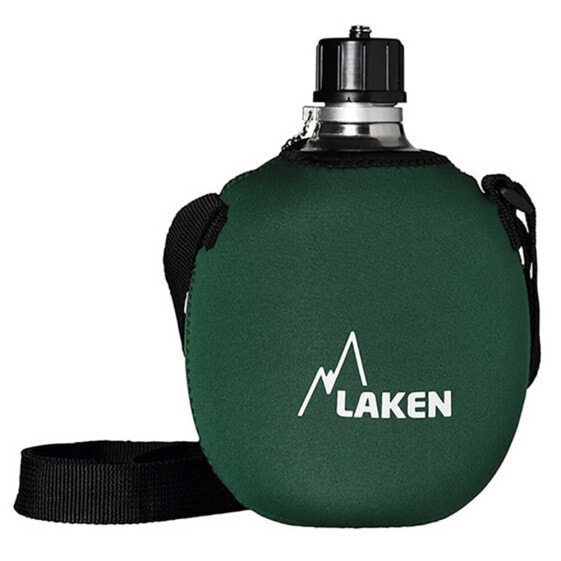 LAKEN Aluminium Canteen 1L With Neoprene Cover And Shoulder Strap