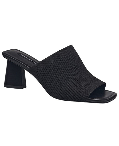 Women's Knit Styles Slip On Block Heel Sandal