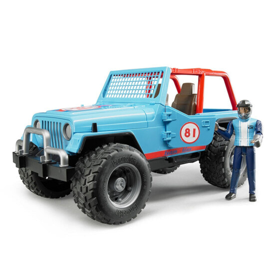 Bruder Jeep Cross country Racer blue with driver - Blue - Acrylonitrile butadiene styrene (ABS),Plastic - 4 - 3 - 1:16 - Not for children under 36 months - 295 mm