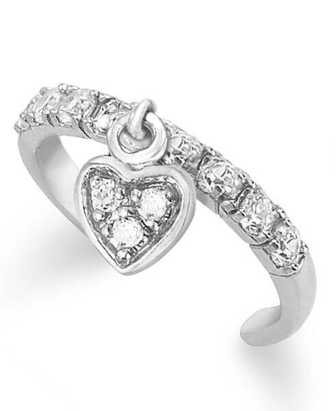 Cubic Zirconia Heart Dangle Toe Ring, Created for Macy's