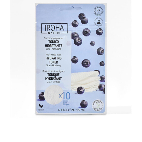 Тонер увлажняющий Iroha HYDRATING TONER pre-soaked pads 10 шт