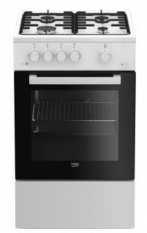 BEKO FSG52020FW - Freestanding cooker - Black,White - Buttons,Rotary - White - Top right / left - Gas