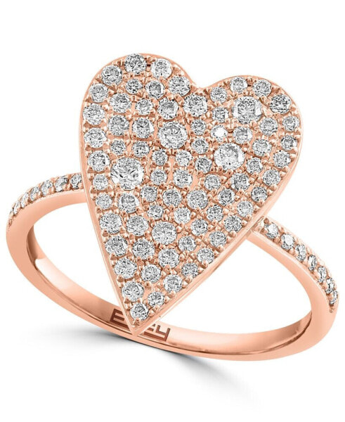 EFFY® Diamond Heart Ring (5/8 ct. t.w.) in 14k Rose Gold