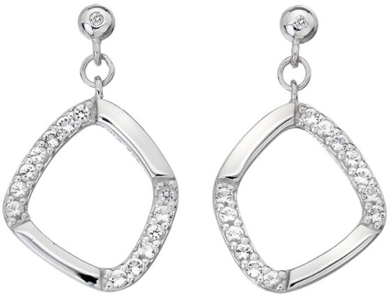 Glittering silver earrings with Behold DE646 diamonds