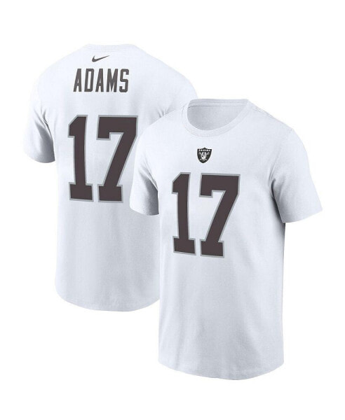 Men's Davante Adams White Las Vegas Raiders Player Name & Number T-shirt