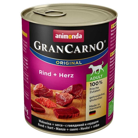 ANIMONDA Gran Carno Original Beef Rind And Herz 800g Wet Dog Food