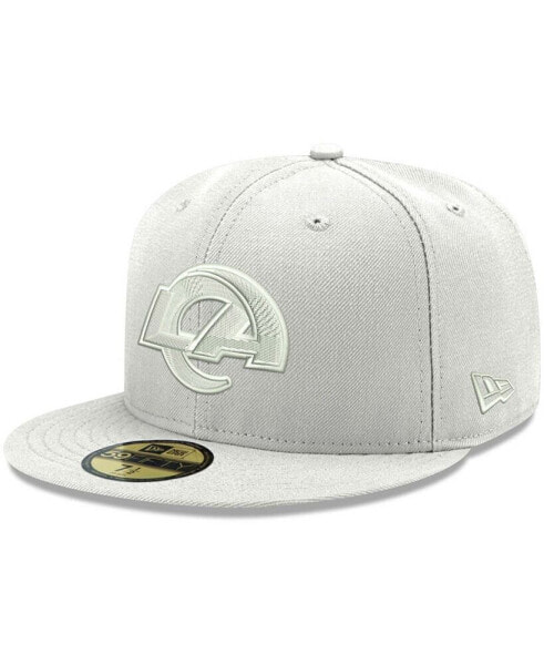 Men's Los Angeles Rams White on White Primary Logo 59FIFTY Fitted Hat