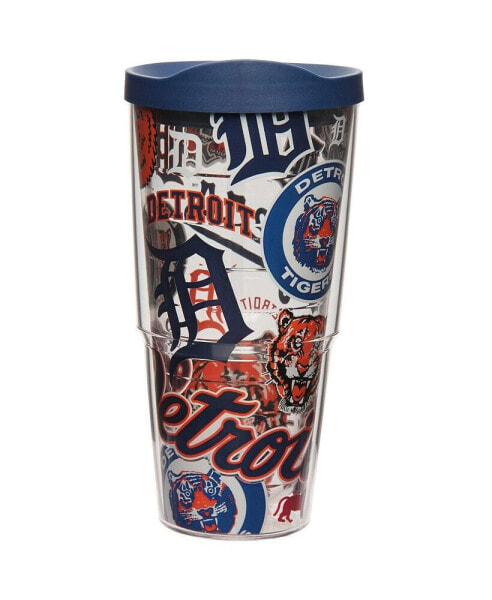 Detroit Tigers 24 Oz All Over Wrap Tumbler with Lid