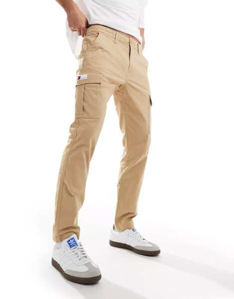 Tommy Jeans Austin lightweight cargo trousers in sand