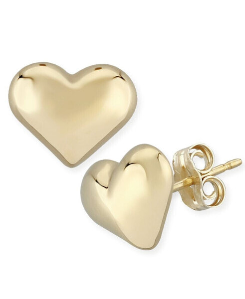 Серьги Macy's Puffed Heart Stud    in 14k Gold