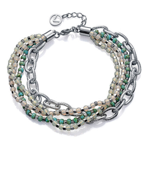 Timeless steel bracelet with Air beads 1343P01010