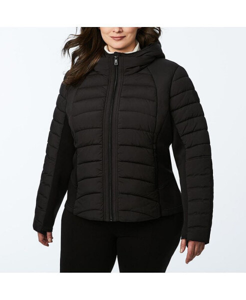 Women's Plus -Size Active Packable Jacket with Neoprene