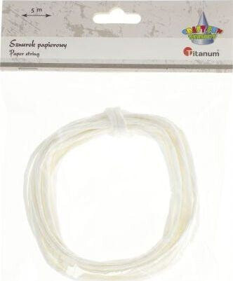 Белый бумажный шнур Titanum 3,5 мм х 5 м, для праздников