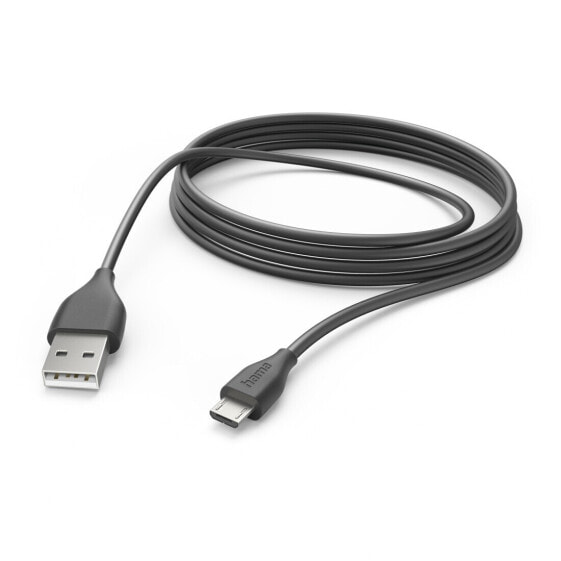 Hama 00201588 - 3 m - USB A - Micro-USB B - USB 2.0 - 480 Mbit/s - Black