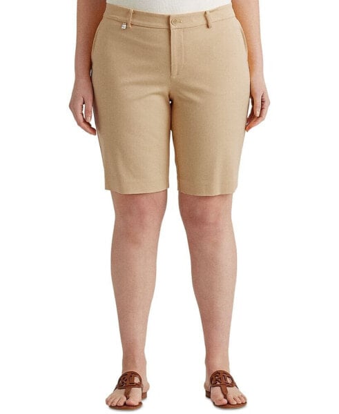 Plus-Size Stretch Cotton Shorts