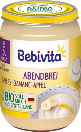 Abendbrei Grieß-Banane-Apfel, ab dem 5.Monat, 190 g