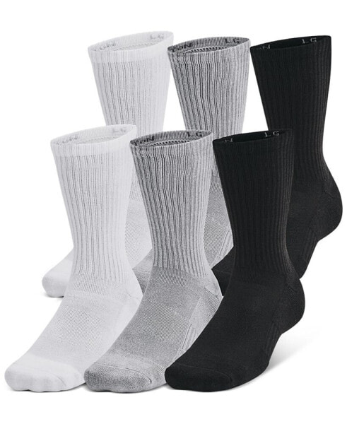 Men's Training Cotton 6-Pk. Moisture-Wicking Crew Socks