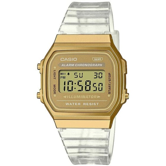 Часы унисекс Casio VINTAGE COLLECTION - TRANSPARENT BAND - GOLD (Ø 36 mm)