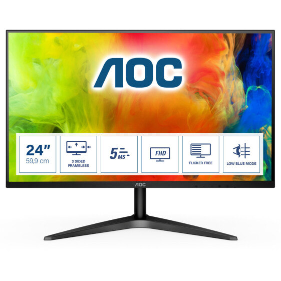 Монитор AOC B1 24B1H Full HD 1920 x 1080 LED 23.6" - Черный.