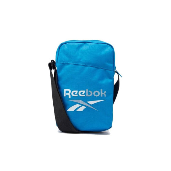Мужская сумка через плечо спортивная тканевая маленькая планшет синяя Reebok TE City Bag