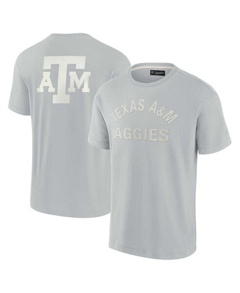 Men's and Women's Gray Texas A&M Aggies Super Soft Short Sleeve T-shirt